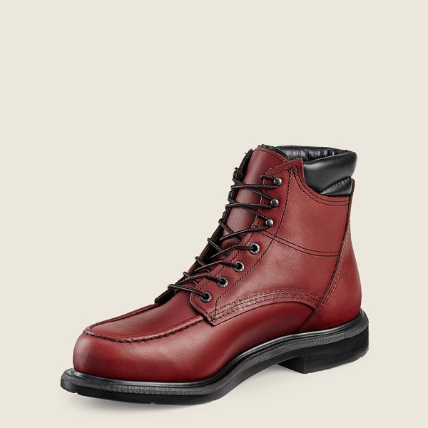 Red Wing Mens Supersole® - 6-inch Soft Toe - Work Boots Burgundy - 4508VNDEY